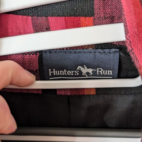 Hunters Run Vintage Pink Plaid Linen Viscose Blend Blazer Size Small - Picture 4 of 9